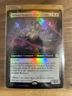 x1 Savanti Romero, Time's Exile - Foil - Extended Art R MTG Teenage Mutant Ninja - Image 1