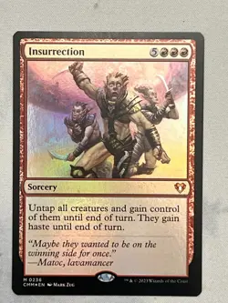 Insurrection Commander Masters Foil Sorcery Rare Red 236 2023 Mark Zug MTG NM - Image 1