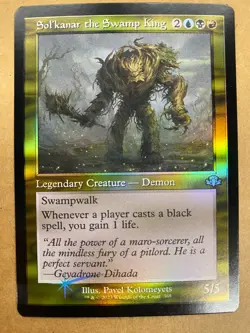MTG 1x FOIL RETRO Sol'kanar the Swamp King 368 Dominaria Remastered Magic x1 NM - Image 1