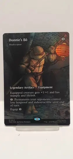 MTG Donnie's Bo as Shadowspear Borderless Foil #17 TMNT Near Mint - Image 2