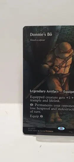 MTG Donnie's Bo as Shadowspear Borderless Foil #17 TMNT Near Mint - Image 3