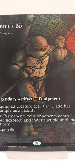 MTG Donnie's Bo as Shadowspear Borderless Foil #17 TMNT Near Mint - Image 5