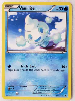 Vanillite 27/101 LP / VLP - Noble Victories Pokemon Card - Atsuko Nishida Art - Image 1