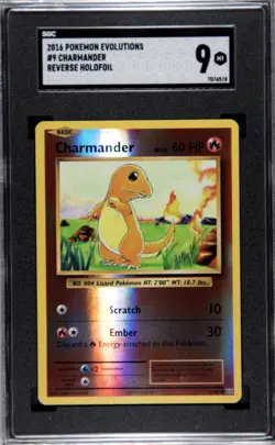 Charmander Reverse Holo Pokemon Evolutions SGC 9 - Image 1