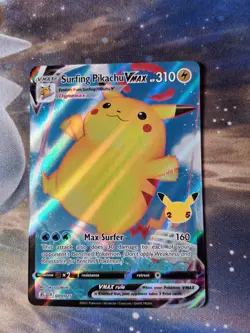 Surfing Pikachu VMAX 009/025 Celebrations Holo Pokemon TCG - Image 1