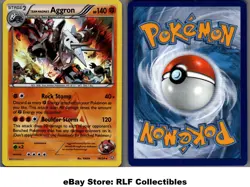 2015 Pokemon, Double Crisis, #14/34 Team Magma's Aggron, Holo Rare - Image 1
