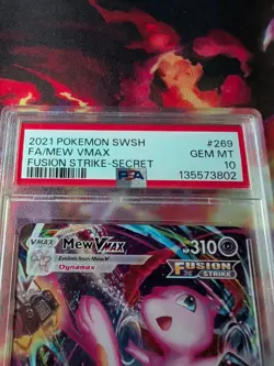 PSA 10 Pokemon TCG Swsh08: Fusion Strike Mew VMAX Full Art Secret 269/264 - Image 3