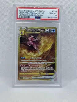 2022 Pokemon JPN SWSH Ultra Rare #259 Full Art/Origin Forme Palkia VSTAR PSA 10 - Image 1