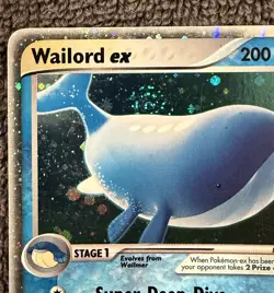Pokemon SWIRL 🌀 Wailord ex 100/100 Sandstorm Holo Ultra Rare - LP - Water Spout - Image 1