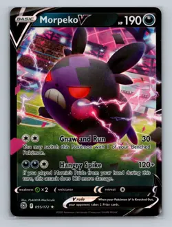 Pokemon SWSH09: Brilliant Stars #095/172 Morpeko V Ultra Rare - Image 1