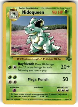 LP💥 Nidoqueen | Pokemon TCG 1999 | (Jungle Set) Non Holo Rare Vintage 23/64 - Image 1