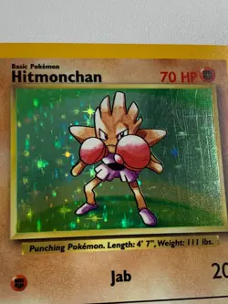 Pokemon TCG Hitmonchan Base Set 7/102 Holo 1999-2000 Wizards Base Set - Image 2