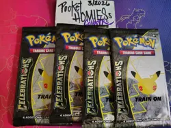 Pokemon TCG: Sword & Shield- (4) CELEBRATIONS Booster Packs- NEW/FACTORY SEALED - Image 1
