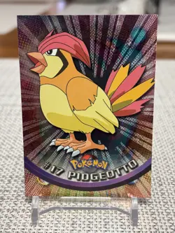 1999 Topps Pokemon Series 1 #17 Pidgeotto (Sunrays Foil) TV Animation Black NM - Image 1