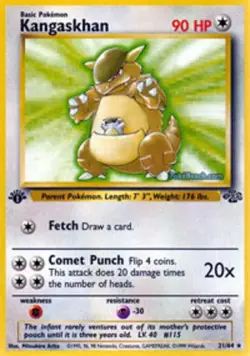 Heavily Played Kangaskhan - 21/64 - Rare - 1st Edition Pokemon Jungle - Image 1