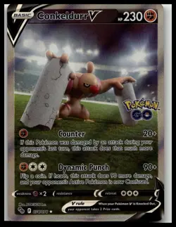 Pokemon GO #074/078 Conkeldurr V (Alternate Full Art) FREE SHIPPING(US) - Image 1