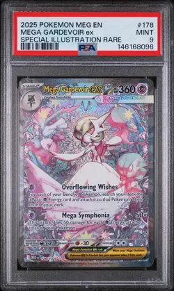 2025 POKEMON MEG EN-MEGA EVOLUTION #178 MEGA GARDEVOIR EX PSA 9 - Image 1