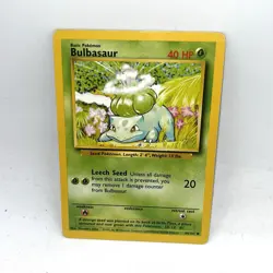 Bulbasaur Base Set 44/102 Unlimited Vintage Pokemon TCG WOTC - Image 1