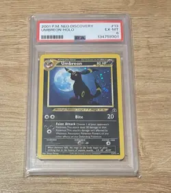 Pokemon Umbreon Neo Discovery 13/75 Holo Rare Unlimited PSA 6 English 2001 WOT - Image 1