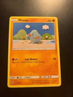 Pokemon TCG Phanpy Common Regular Lost Thunder 111/214 - Image 1