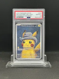 2023 Pokemon x van Gogh Pikachu With Grey Felt Hat PSA10 English Gem Mint SVP085 - Image 1