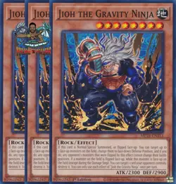 Yugioh! 3x Jioh the Gravity Ninja MP24-EN313 Common 1st Ed NM - Image 1