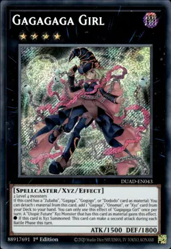 Gagagaga Girl - Secret Rare 1st Edition DUAD-EN043 - NM - YuGiOh - Image 1