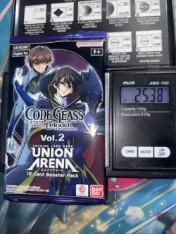 Heavy 25.38g Union Arena Sealed Code Geass Vol. 2 Booster Pack - Image 1