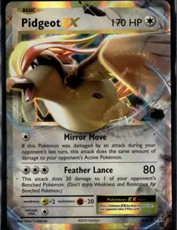 Pidgeot EX Ultra Rare XY Evolutions 64/108 Colorless Holofoil Pokemon Card - Image 1