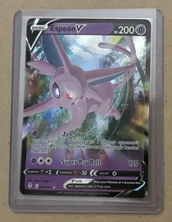 Espeon V 064/203 Evolving Skies New Ultra Rare Pokemon Card Full Art Holo TCG! - Image 1