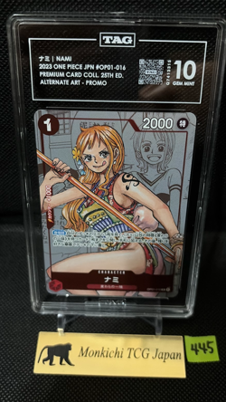 TAG GEM MINT10 Nami (Parallel) OP01-016 R 25th Edition ONE PIECE Card 2022② - Image 1