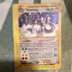 Pokemon Nidoking 150/147 Aquapolis Crystal Type Holo Rare Stage 2 Wizards Card - Image 1