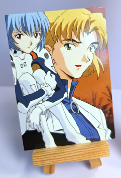 Rei / Ritsuko - PP18 - vtg 1996 Neon Genesis Evangelion CARDDASS MASTERS CARD - Image 1