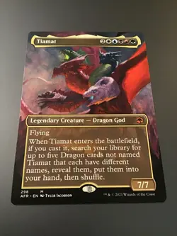 MTG Adventures in the Forgotten Realms #298 Tiamat Borderless NM - Image 1