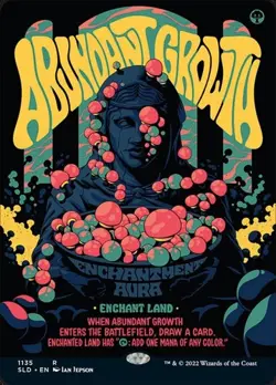 Abundant Growth - Foil Extended Art Secret Lair NM MTG - Image 1