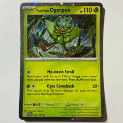 Teal Mask Ogerpon 024/167 Rare Twilight Masquerade Pokemon Cosmos Holo Near Mint - Image 1