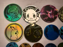 Lot of 22 Official Pokemon TCG Coins- CHARIZARD PIKACHU Gold Cracked Ice Jumbo - Image 2