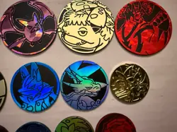 Lot of 22 Official Pokemon TCG Coins- CHARIZARD PIKACHU Gold Cracked Ice Jumbo - Image 3
