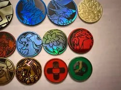 Lot of 22 Official Pokemon TCG Coins- CHARIZARD PIKACHU Gold Cracked Ice Jumbo - Image 4