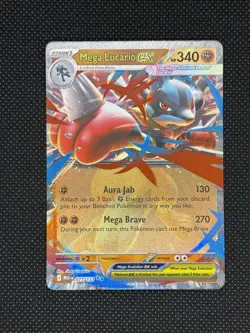 Pokemon TCG MEGA LUCARIO EX 077/132 Mega Evolution Double Rare - Image 1