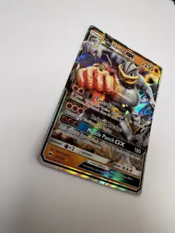 Pokemon Machamp GX Burning Shadows 64/147 Ultra Rare Holo Card English - Image 2
