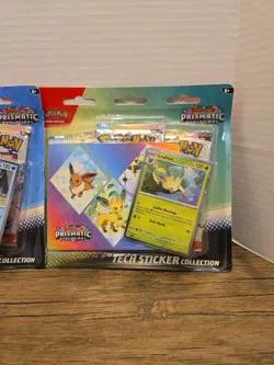 Pokemon Prismatic Evolutions Tech Sticker Collection Sealed - Complete Set of 3 - Image 2