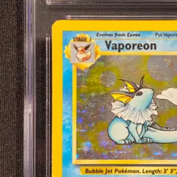 Vaporeon 12/64 1999 Pokemon Jungle Unlimited Rare Holo CGC 7 Near Mint - Image 3