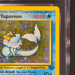 Vaporeon 12/64 1999 Pokemon Jungle Unlimited Rare Holo CGC 7 Near Mint - Image 4