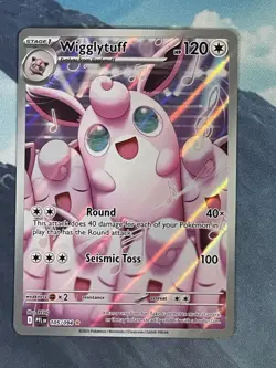 Pokemon Wigglytuff 105/094 Holo Illustration Rare Me02: Phantasmal Flames NM/M - Image 1
