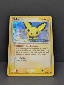 Pichu 59/106 EX Emerald Reverse Holo Rare Pokemon TCG Nintendo Pikachu MP - Image 3