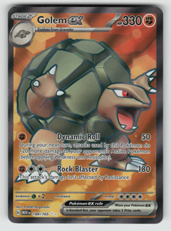 Golem ex Pokemon Scarlet & Violet 151 189/165 Full Art Ultra Rare NM - Image 1