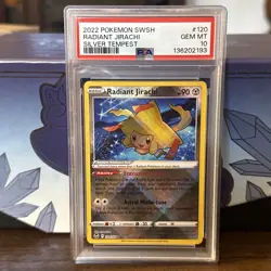 2022 Pokemon SWSH Silver Tempest Radiant Jirachi #120/195 PSA 10 - Image 1