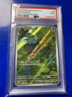 2023 Pokemon Mew En-151 166 Bulbasaur Illustration Rare PSA 9 - Image 1
