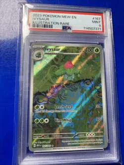 2023 Pokemon MEW EN Ivysaur 167/165 Illustration Rare PSA 9 - Image 1